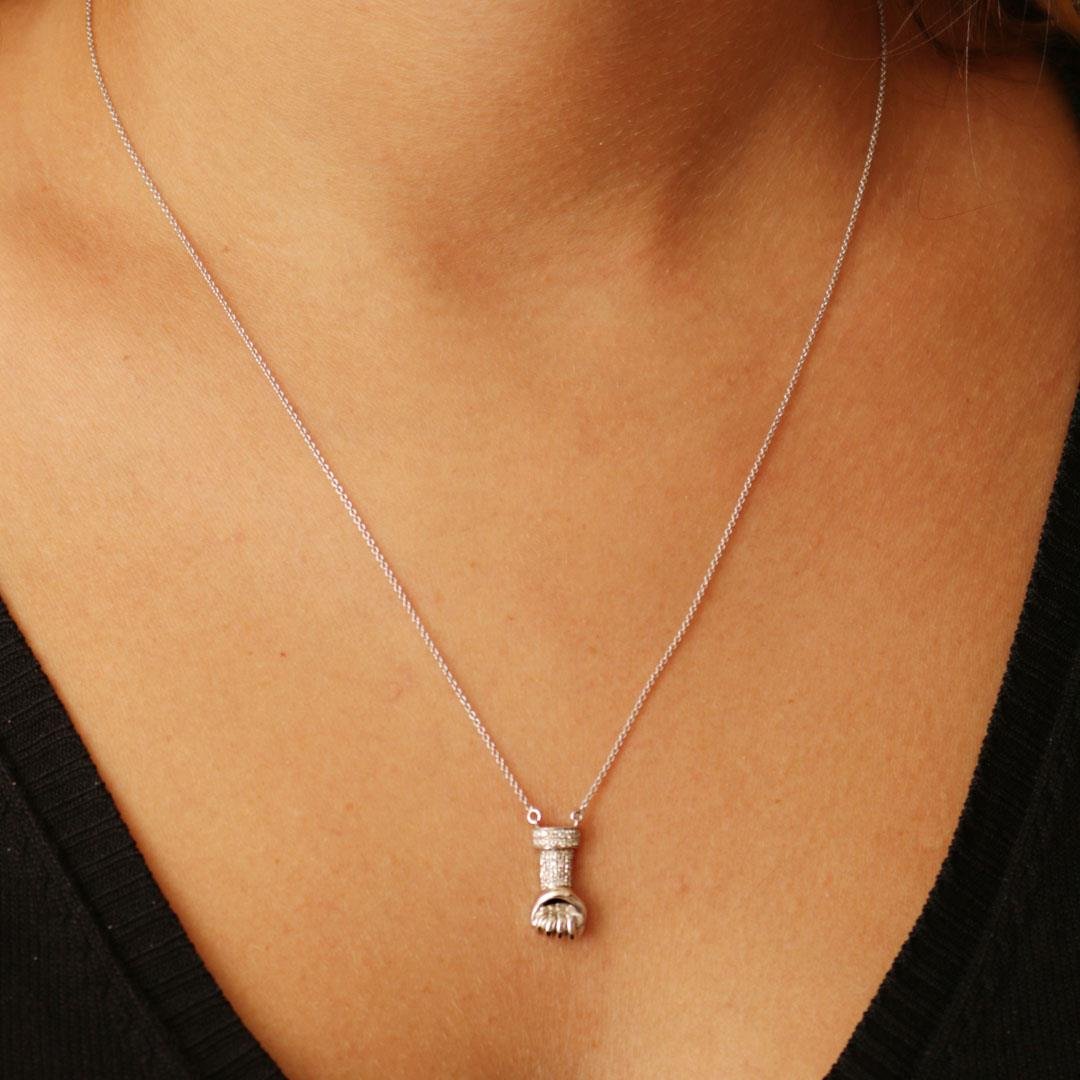 GARGANTILHA FIGA PAVÊ DE DIAMANTES - OB