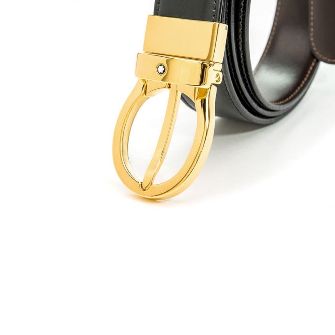 CINTO MONTBLANC FIVELA OVAL METAL