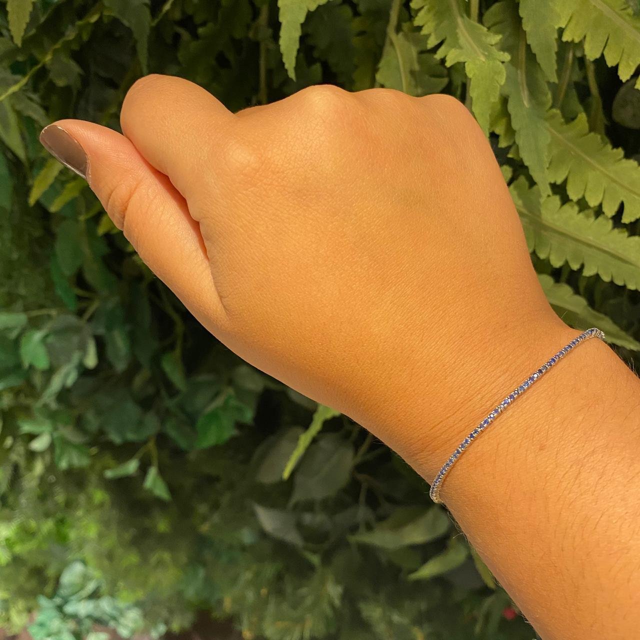 PULSEIRA RIVEIRA FININHA SAFIRA AZUL - OB