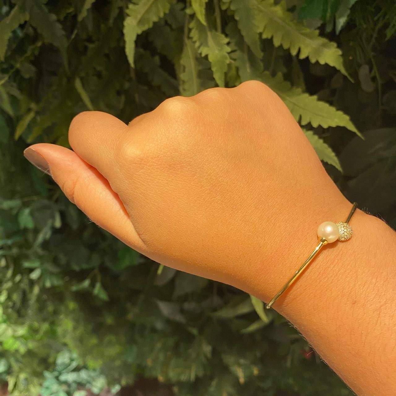 BRACELETE - PÉROLA E DIAMANTES - OA