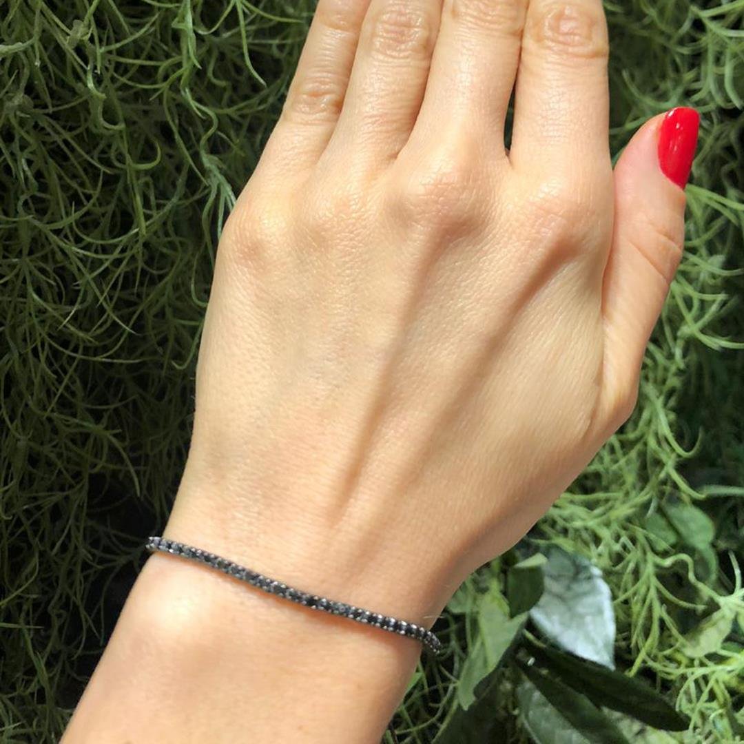PULSEIRA RIVIERA AJUSTAVEL - DIAMANTES NEGROS