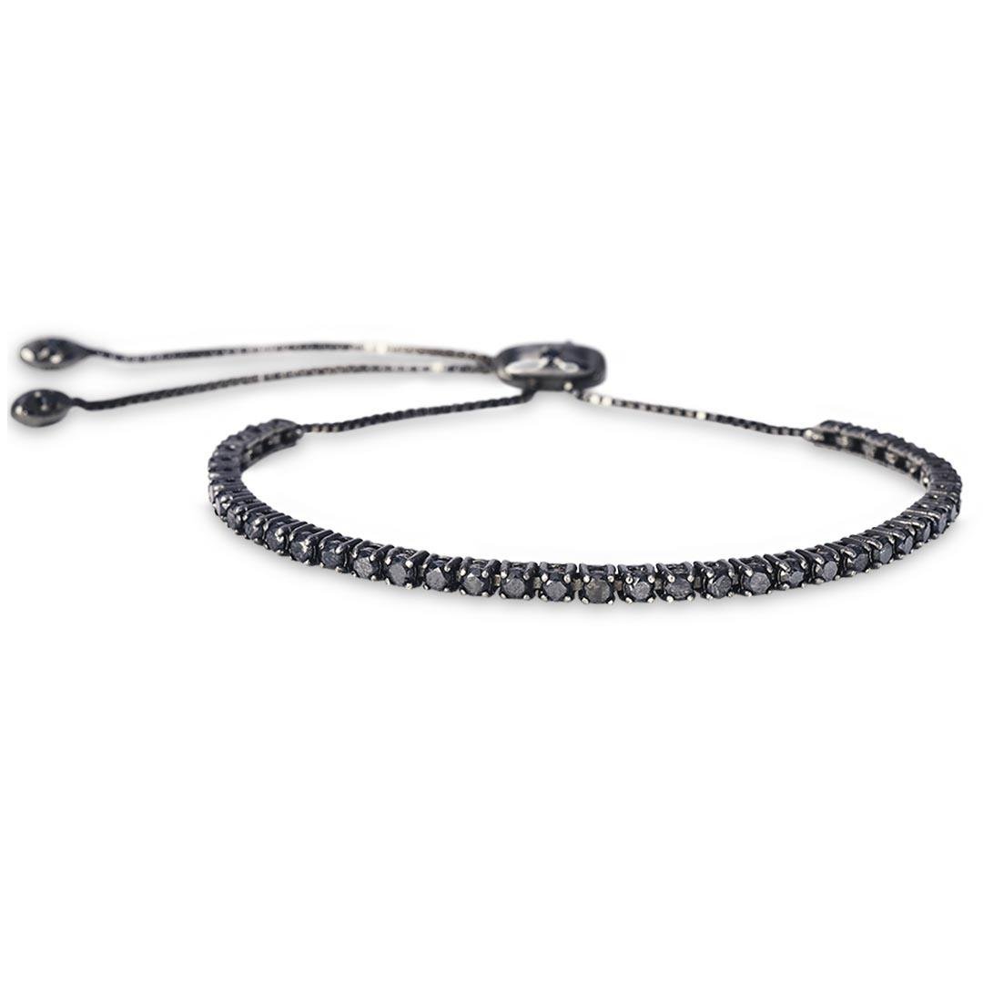 PULSEIRA RIVIERA AJUSTAVEL - DIAMANTES NEGROS