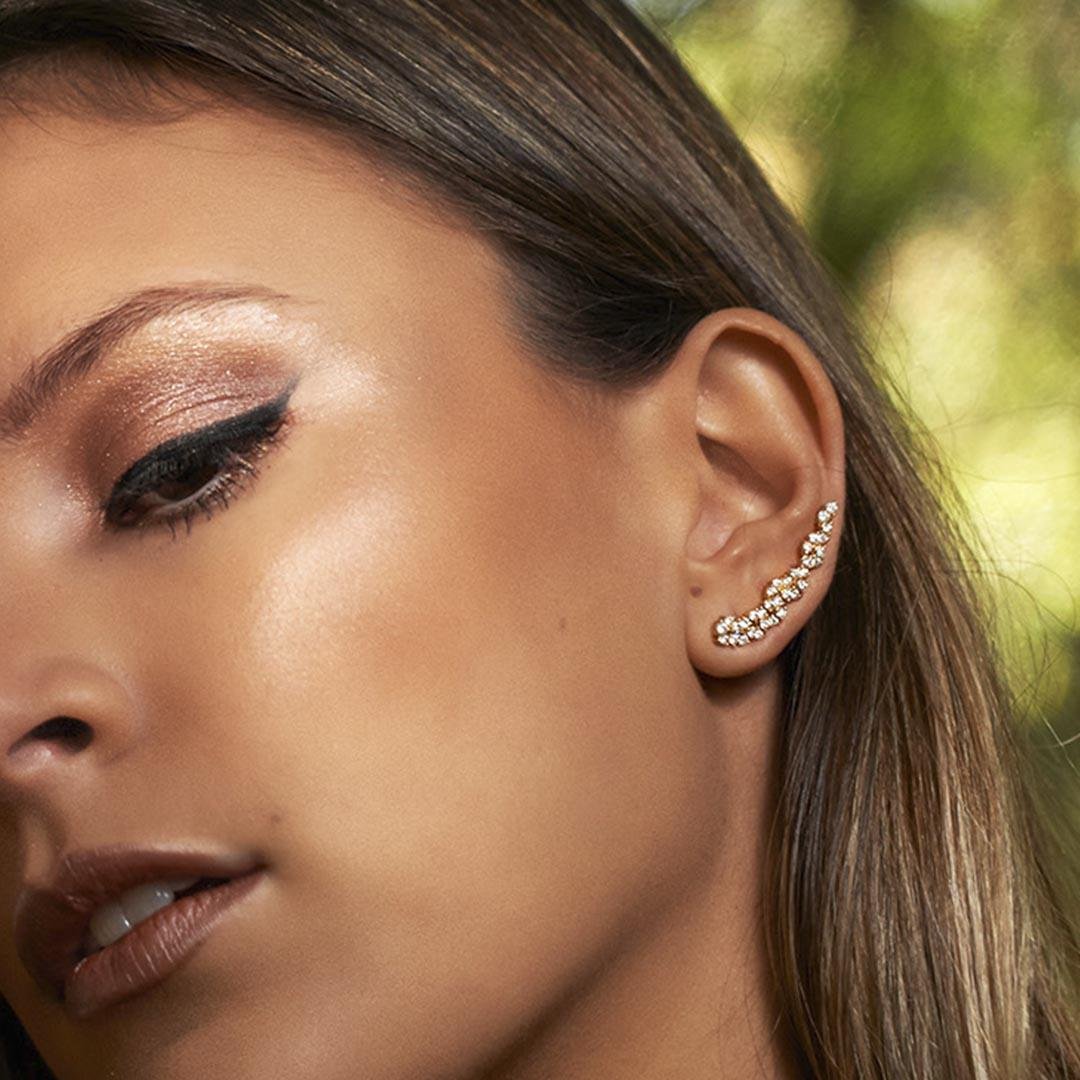 BRINCO EAR CUFF VIBRACOES COM DIAMANTES - OA