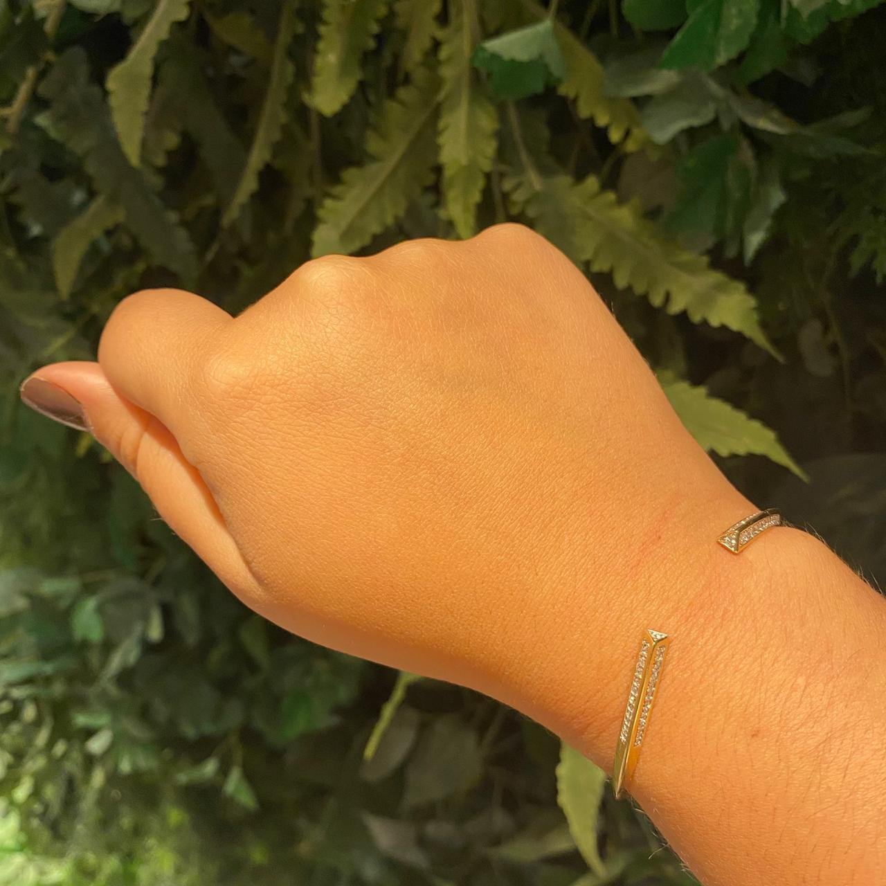 BRACELETE FERRADURA COM DIAMANTES - OA