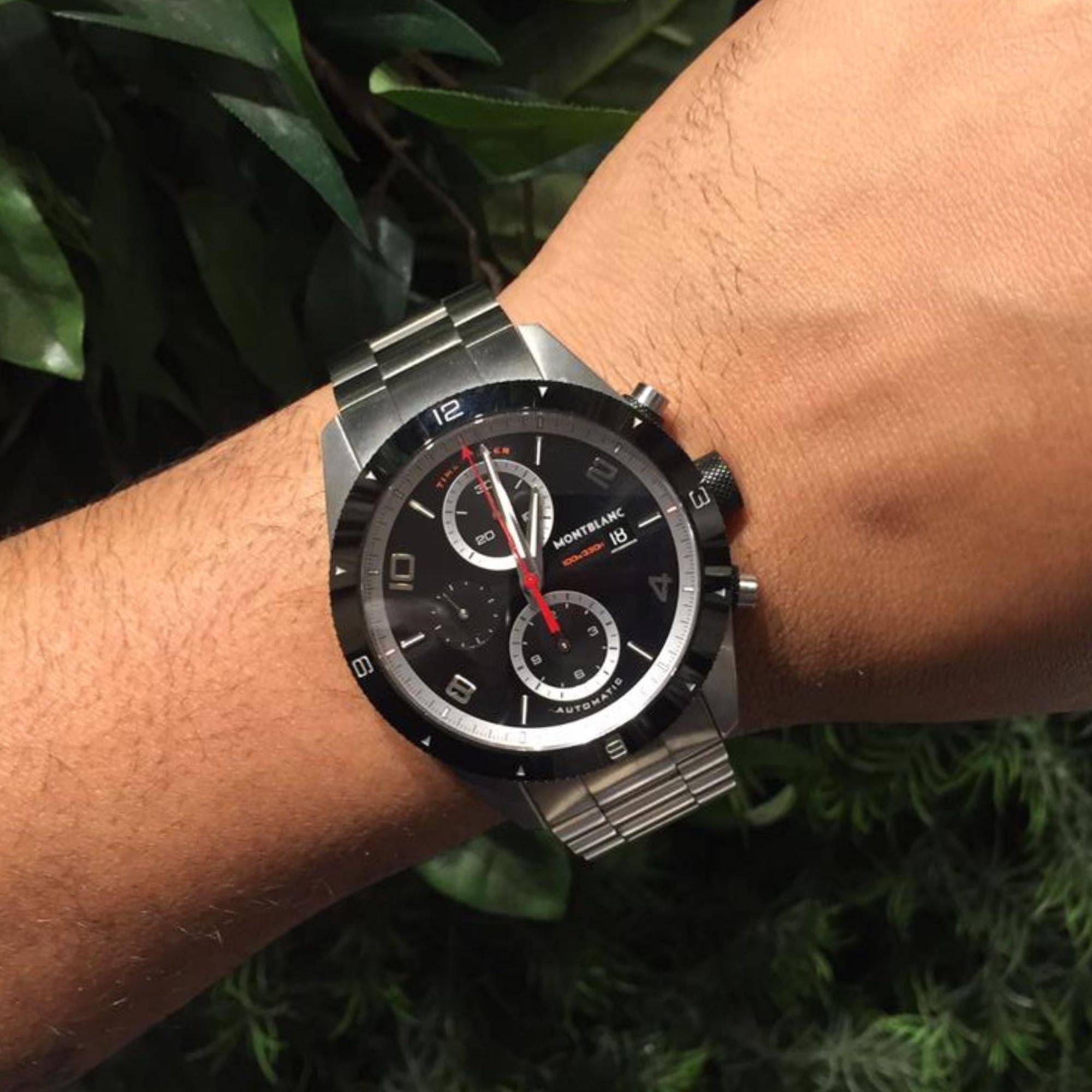 RELÓGIO MONTBLANC TIMEWALKER - 43MM - MOSTRADOR PRETO