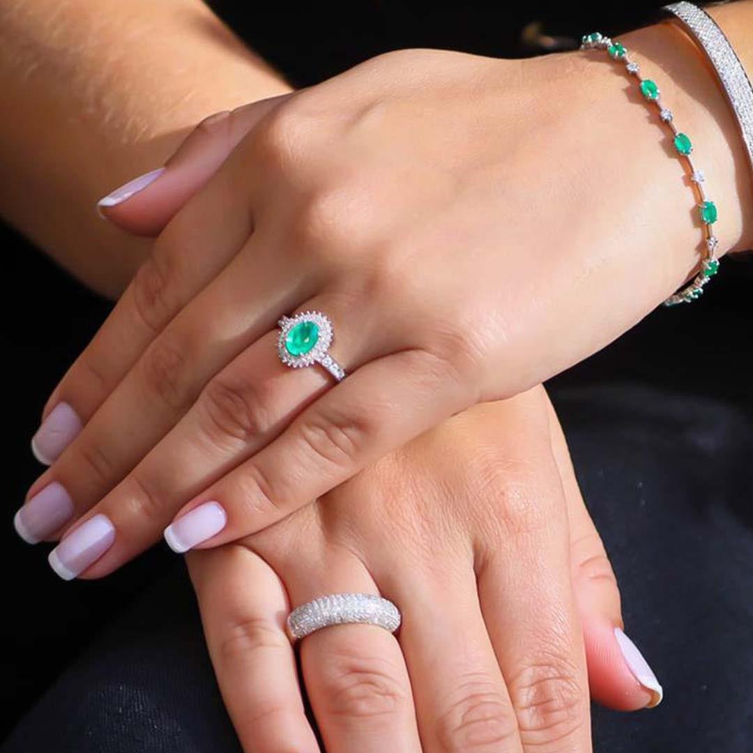 ANEL EVOLUTIO - ESMERALDA E DIAMANTES - OB