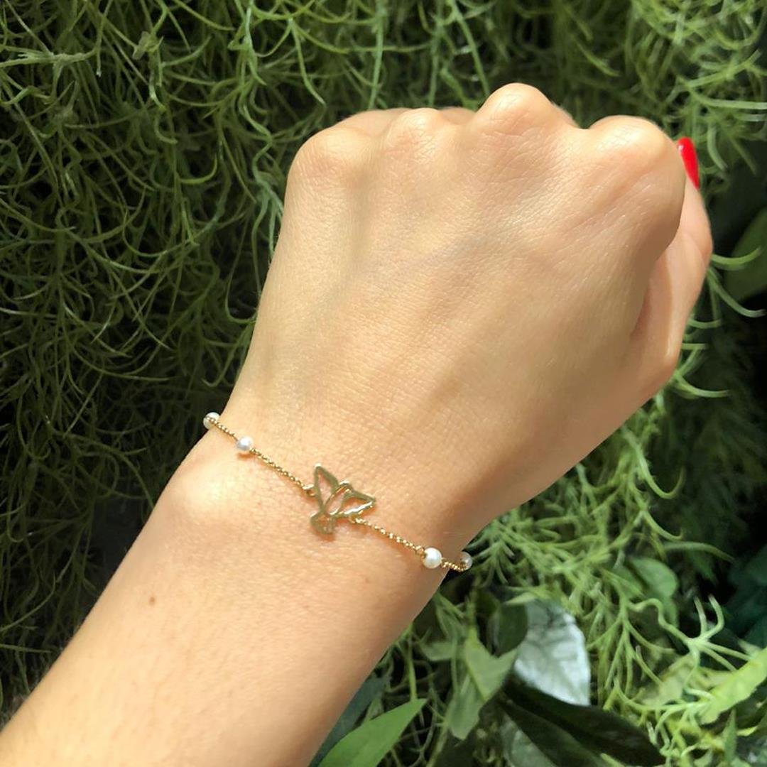 PULSEIRA ESPIRITO SANTO COM PÉROLAS - OA