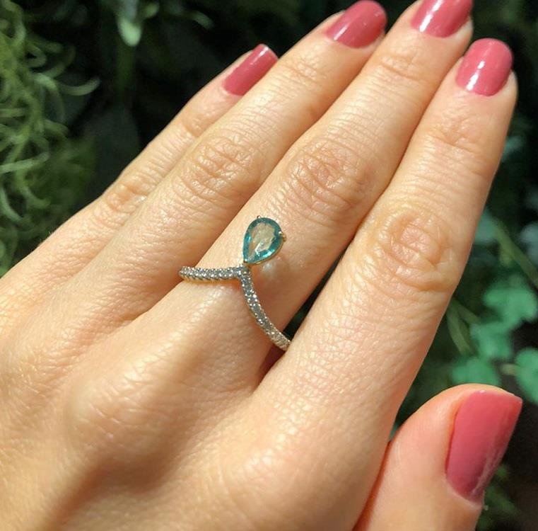 ANEL EVOLUTIO GOTA - ESMERALDA E DIAMANTES