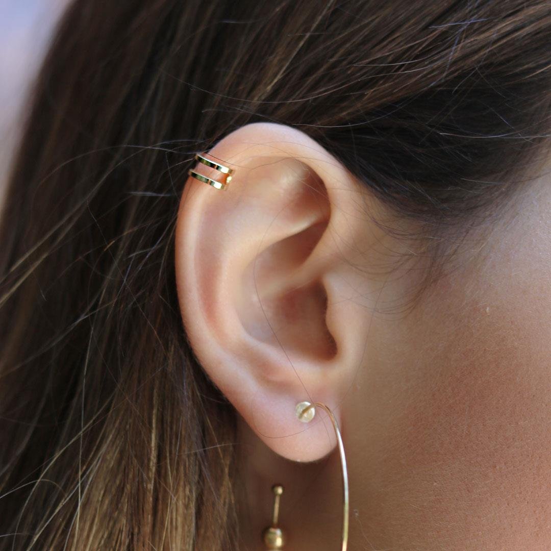 BRINCO HYDRA - PIERCING DE ORELHA DUPLO - OA