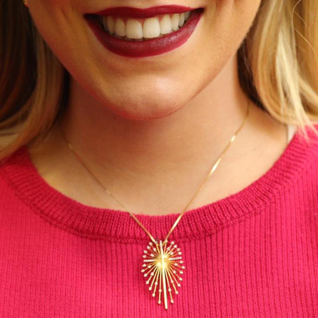 PINGENTE SPERO - CRUZ DE DIAMANTES - OA