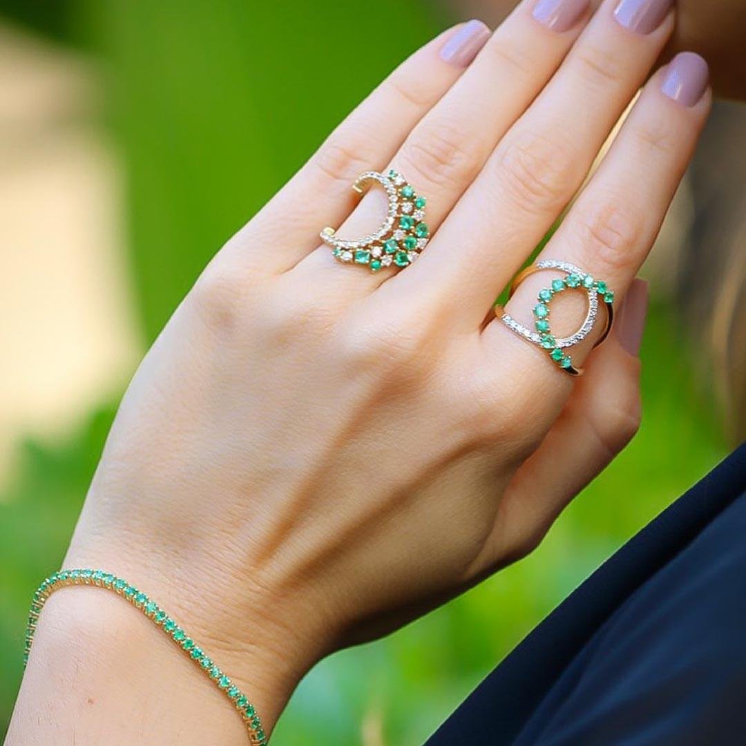 ANEL CORSEGA DE ESMERALDAS E DIAMANTES - OA