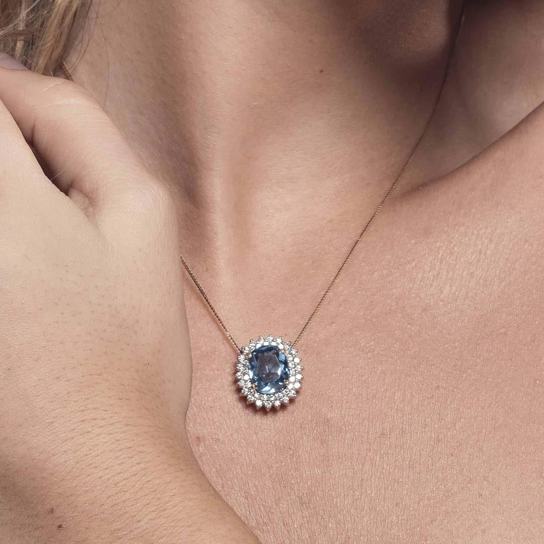 GARGANTILHA FORMENTERA - TOPÁZIOS E DIAMANTES - OA