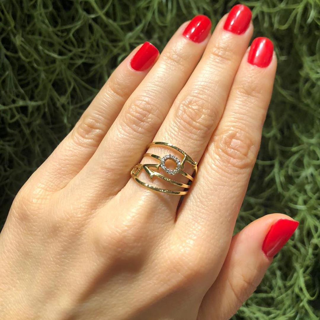 ANEL LOVE 4 AROS - DIAMANTES - OA