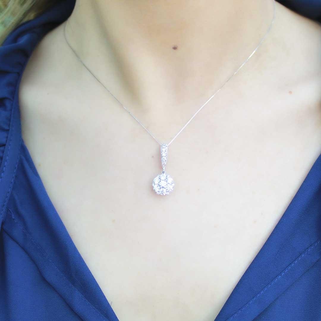 PINGENTE PRINCESA DIANA REDONDO - DIAMANTES 