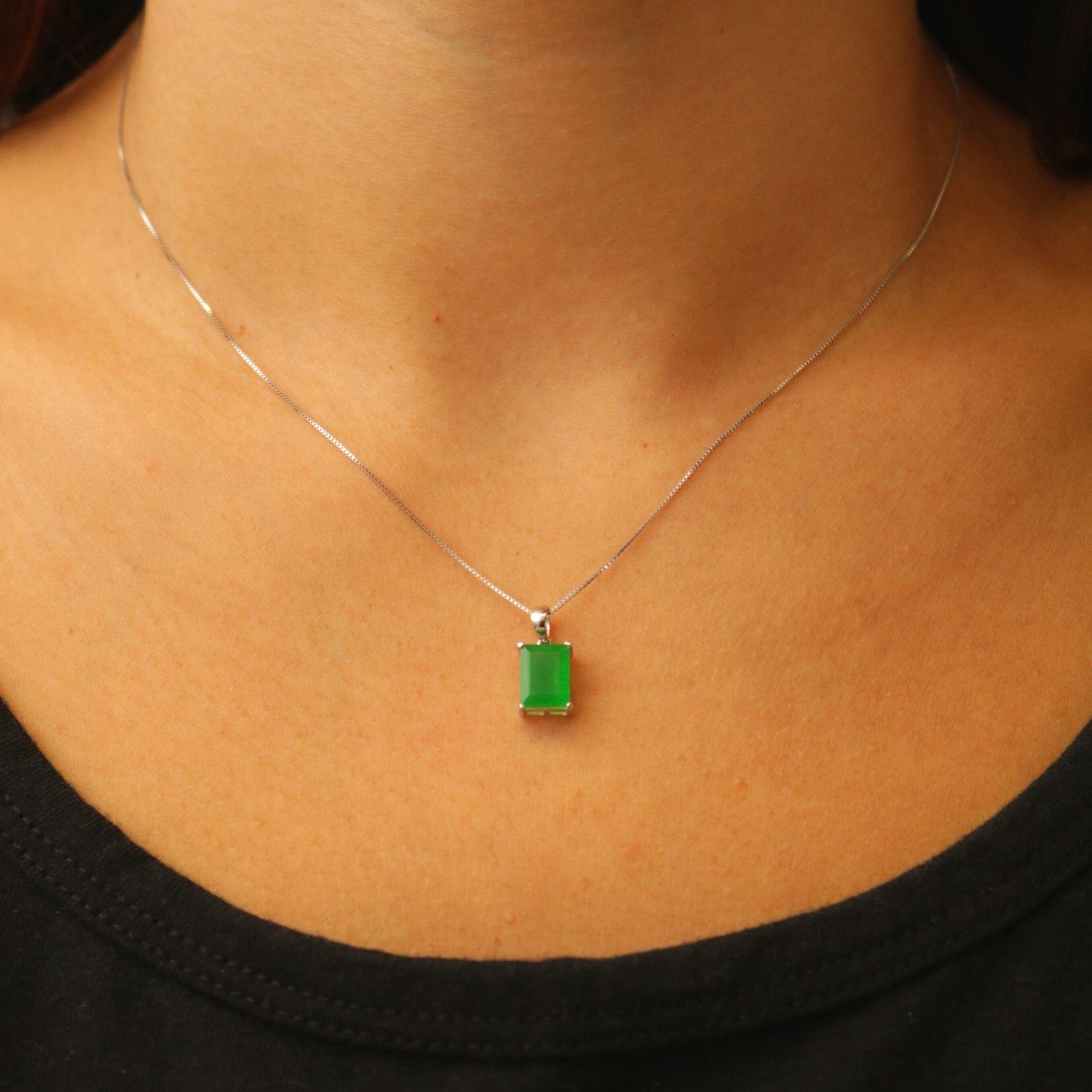 PINGENTE JADE RETANGULAR - OB