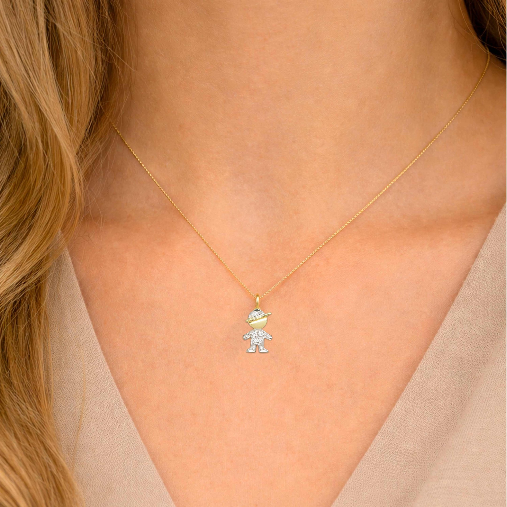 PINGENTE MENINO - DIAMOND - OA - P