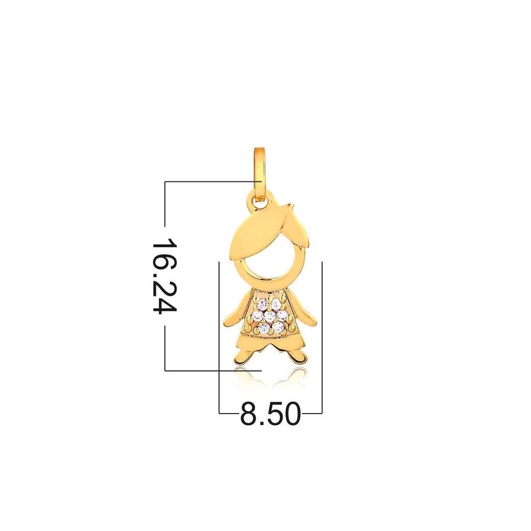 PINGENTE MENINO BARRIGA DE DIAMANTES - OA
