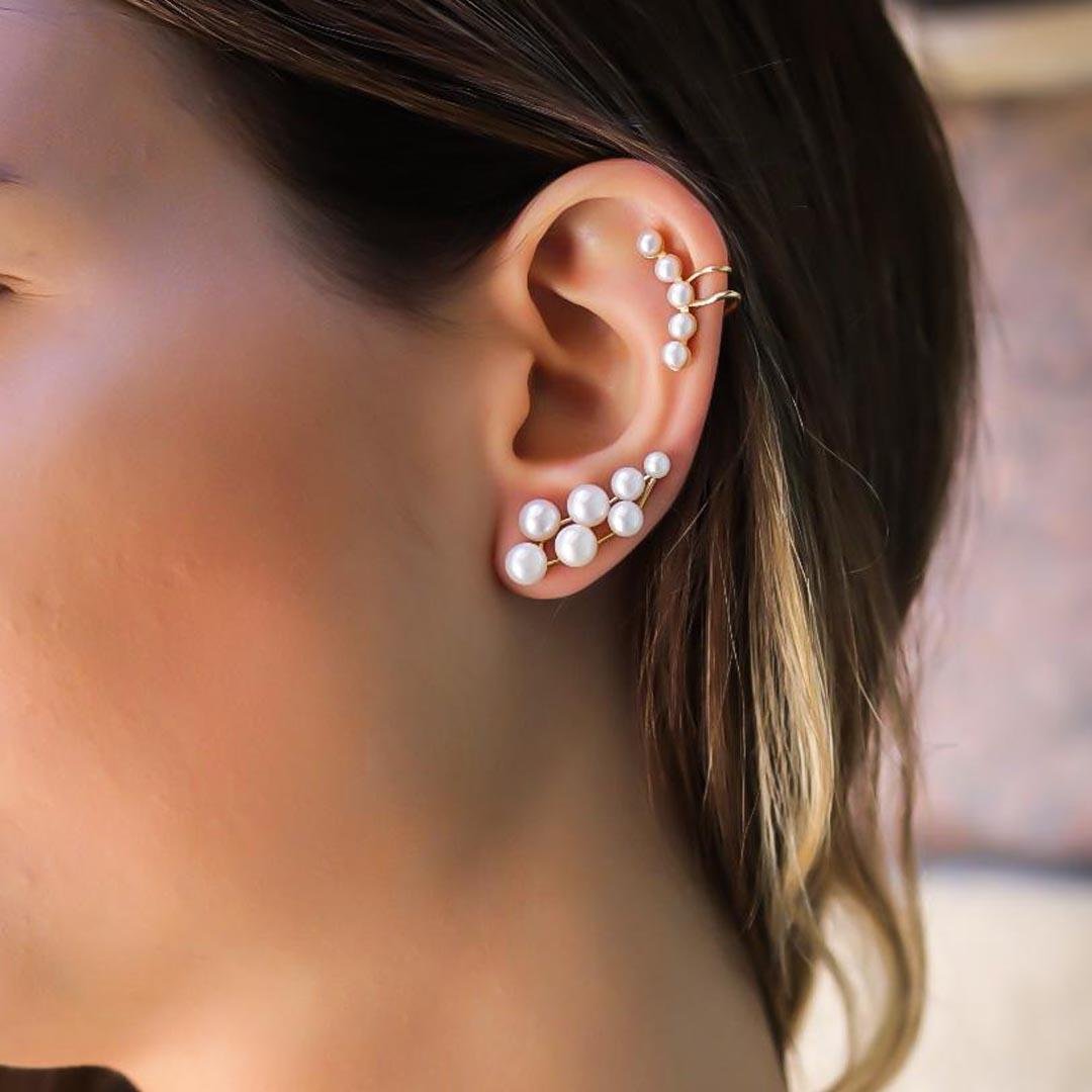 BRINCO EARCUFF PÉROLAS - BUBBLES - OA