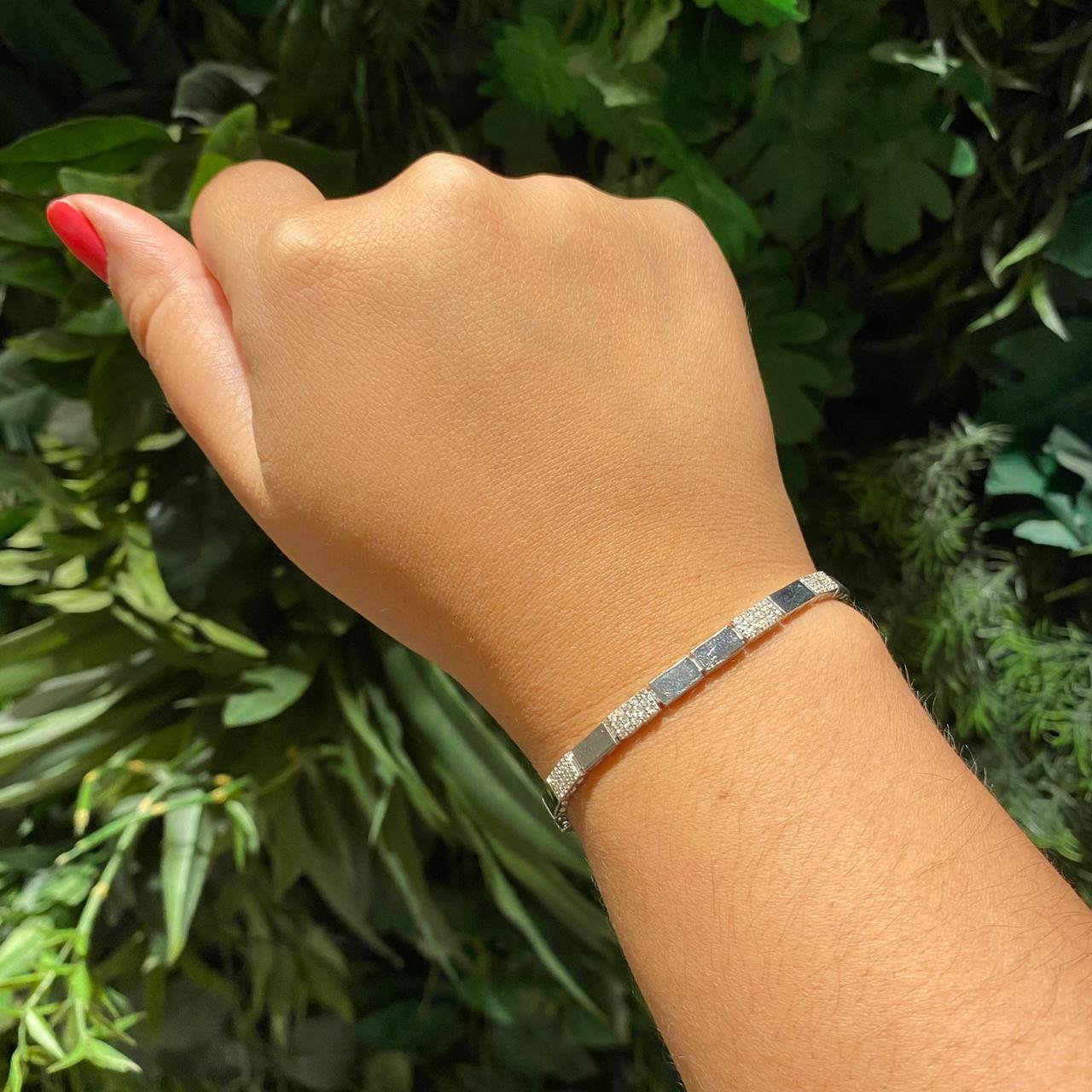 BRACELETE RIVIERA COM DIAMANTES - OB