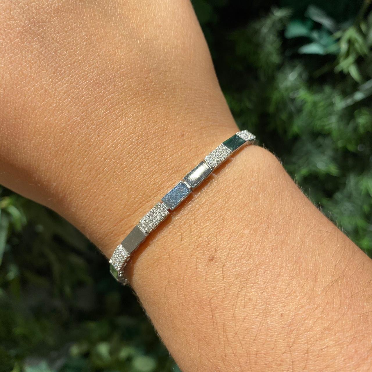 BRACELETE RIVIERA COM DIAMANTES - OB