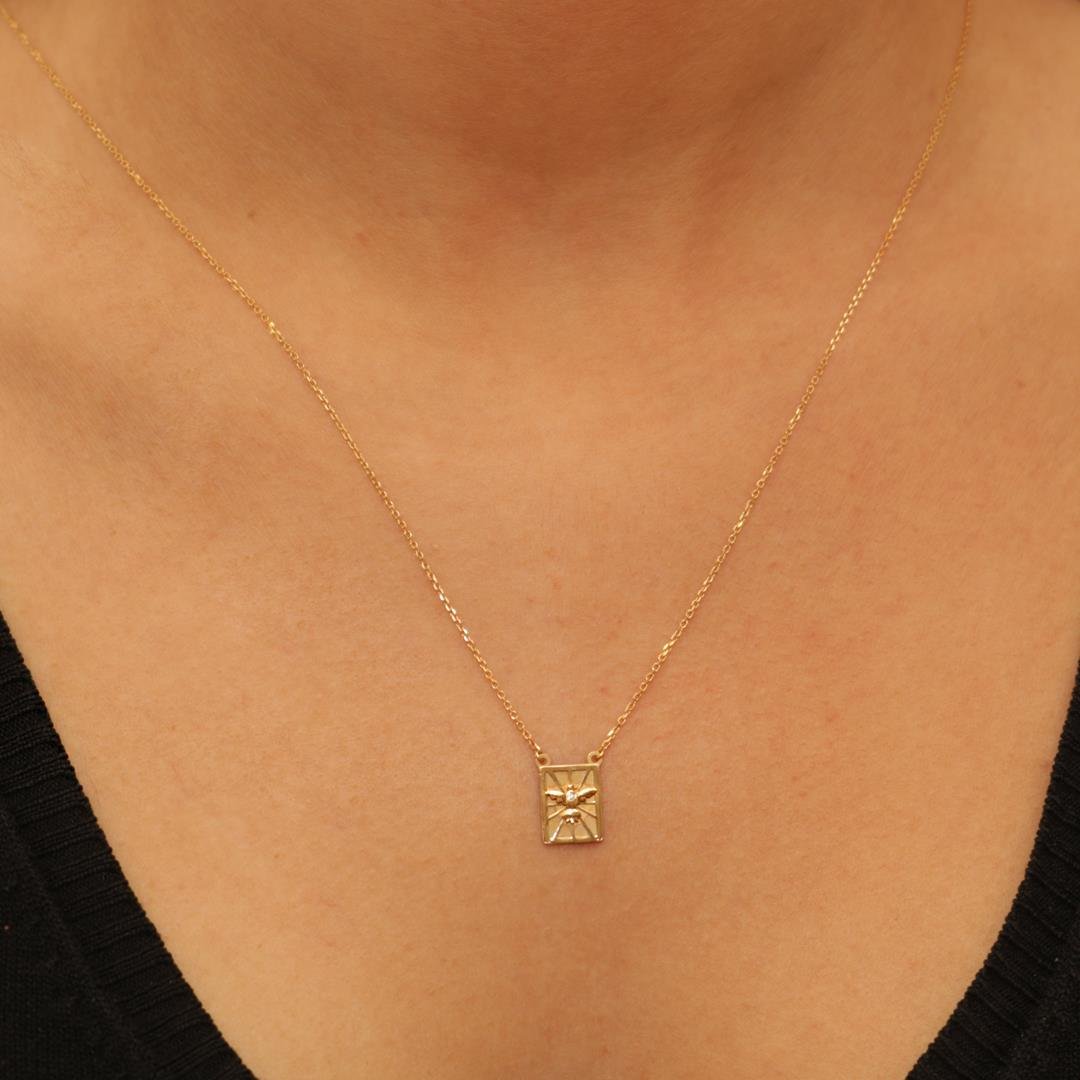 ESCAPULÁRIO CARTIER ESPIRITO SANTO E CRUZ - DIAMANTE E SAFIRA - OA
