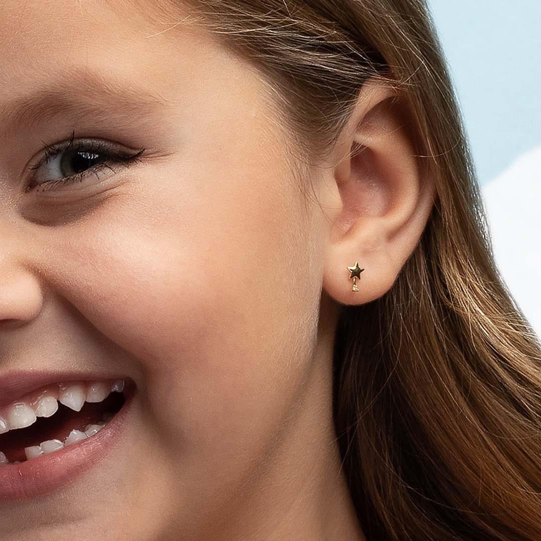 BRINCO BABY - ESTRELA - DIAMANTES - OA