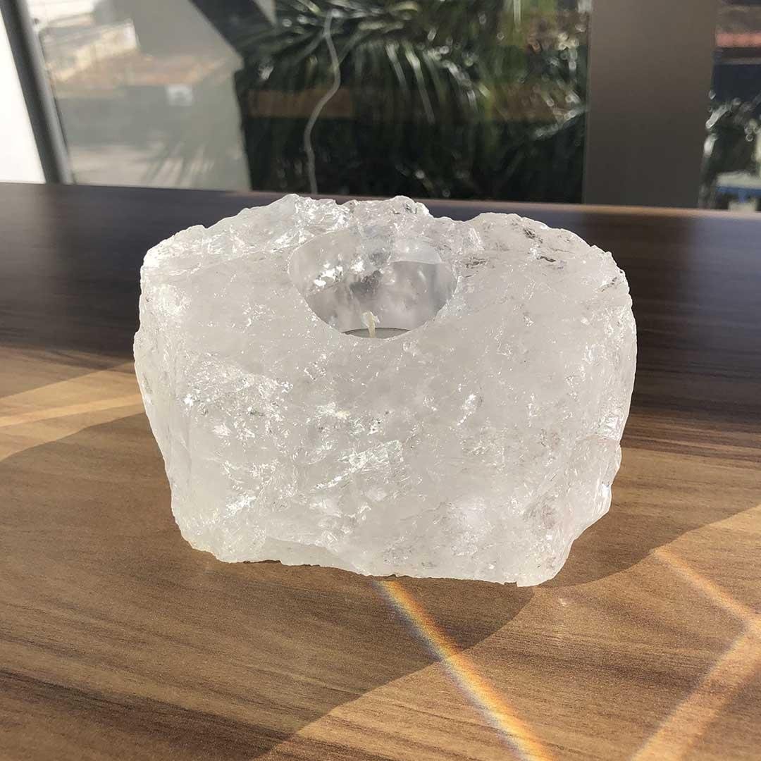 PORTA VELA - CRISTAL DE ROCHA NATURAL