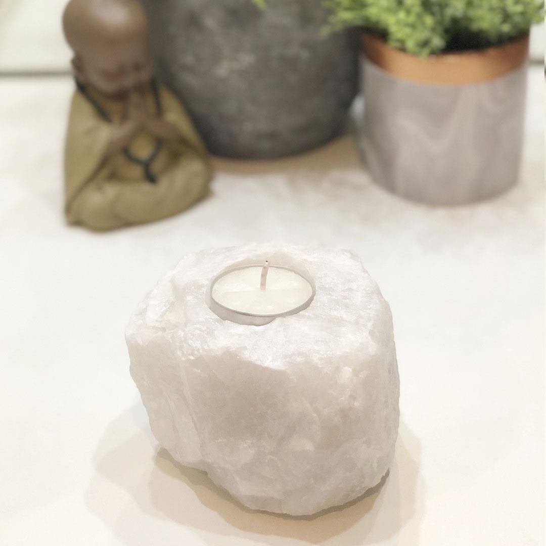 PORTA VELA - QUARTZO BRANCO NATURAL