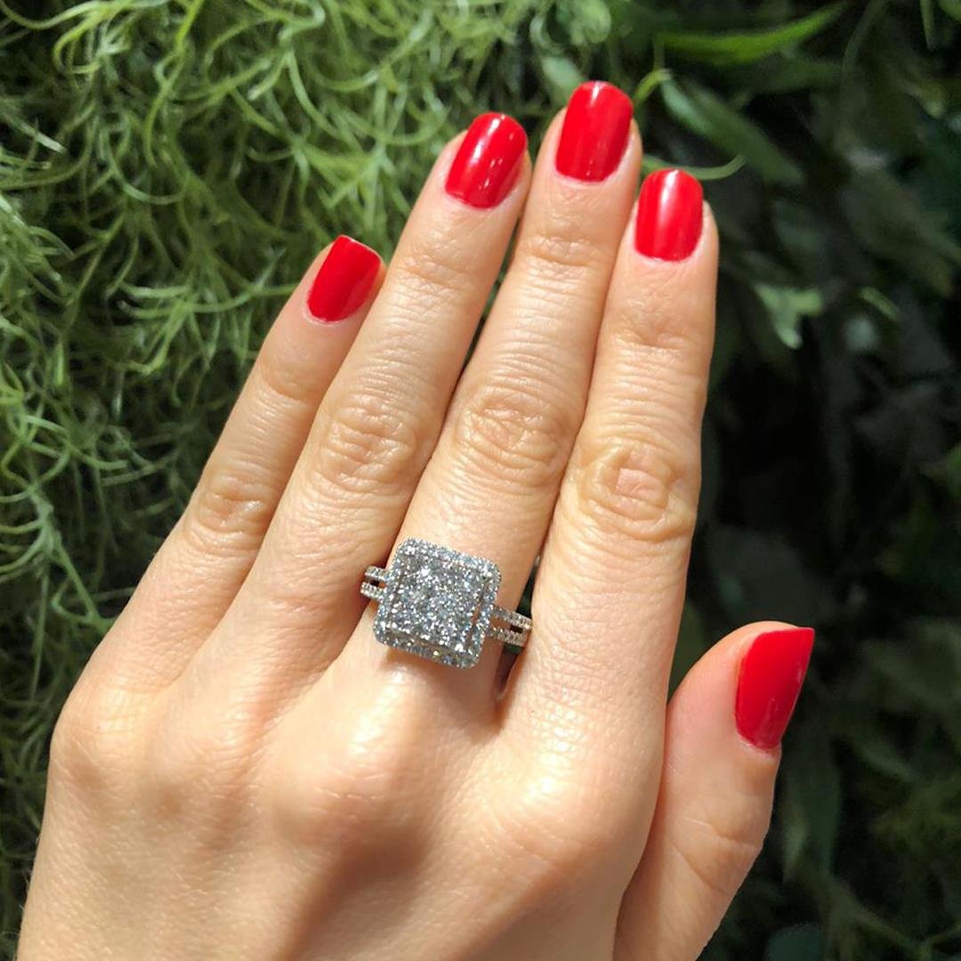 ANEL SQUARE - DIAMANTES - OB