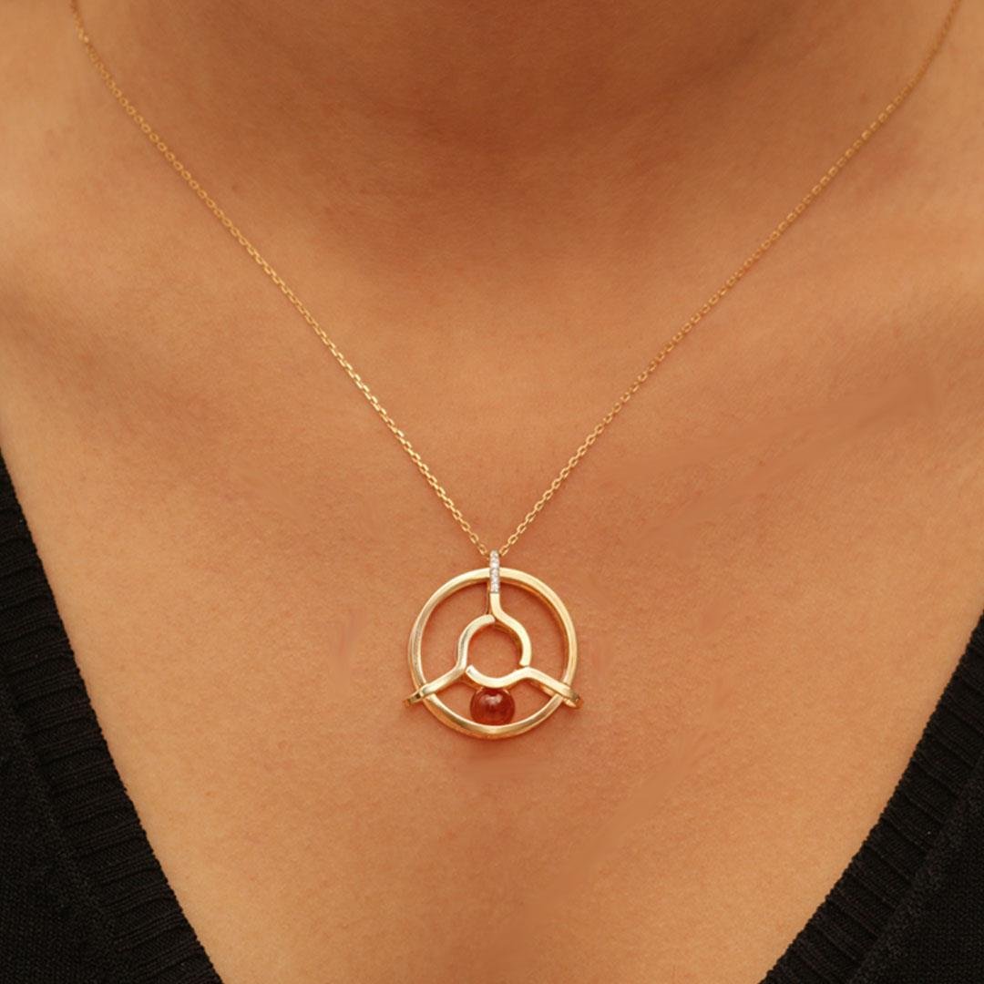 GARGANTILHA MANDALA DA VINCI - CITRINO - OA