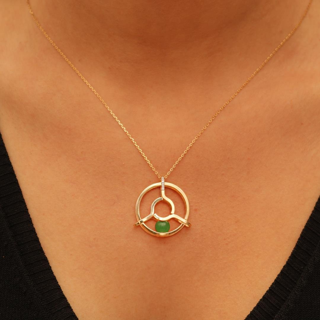 GARGANTILHA MANDALA DA VINCI - JADE - OA