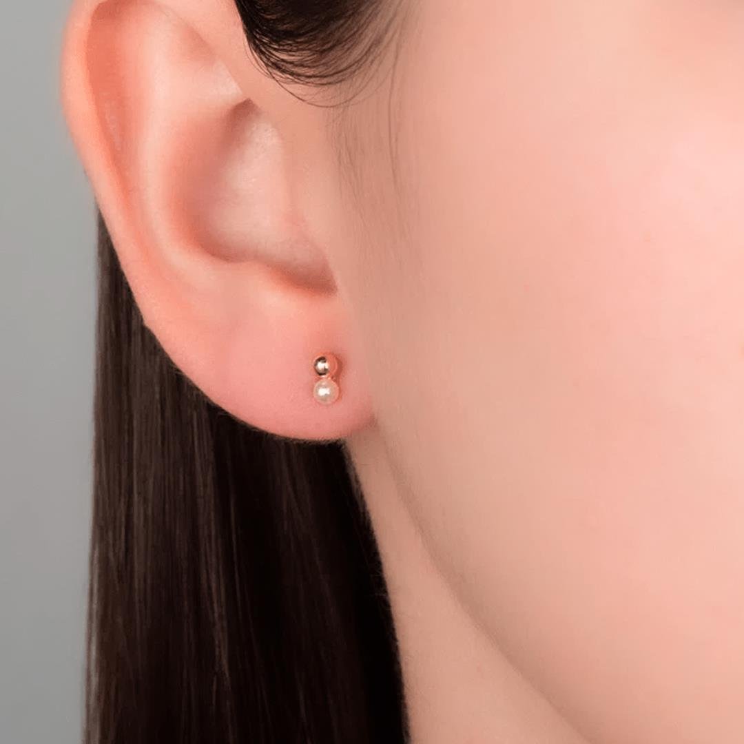 BRINCO BABY - BOLA E PÉROLA 3MM - OA