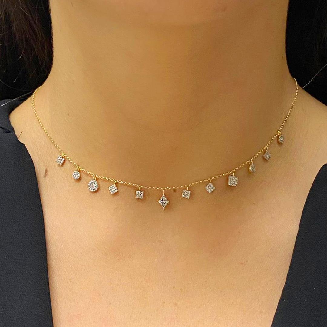 GARGANTILHA FORMAS DE DIAMANTES