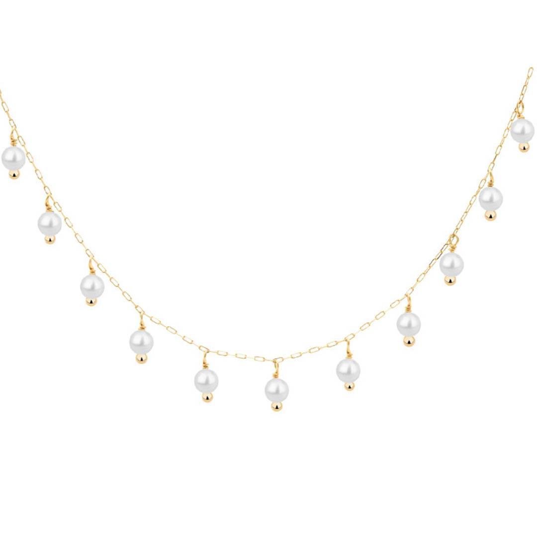 CHOKER PÉROLAS PINGENTES - OA 