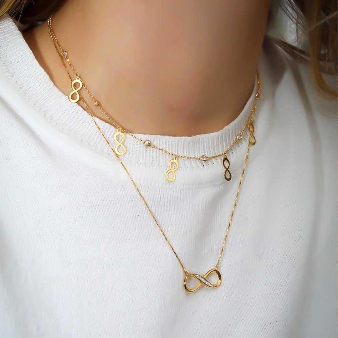 GARGANTILHA INFINITY - DIAMANTES - OA