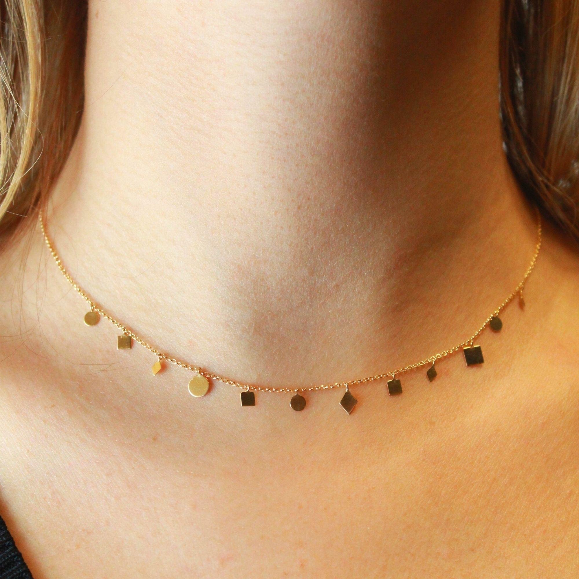GARGANTILHA CHOKER PINGENTES FORMAS - OA