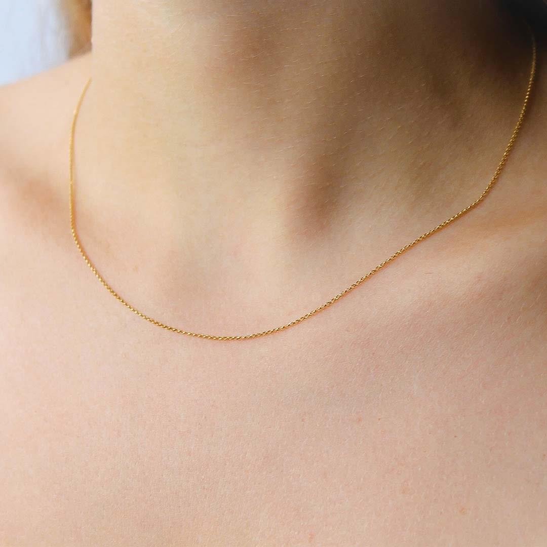 CORRENTE ELOS PORTUGUESES - 1MM - 40CM - OA