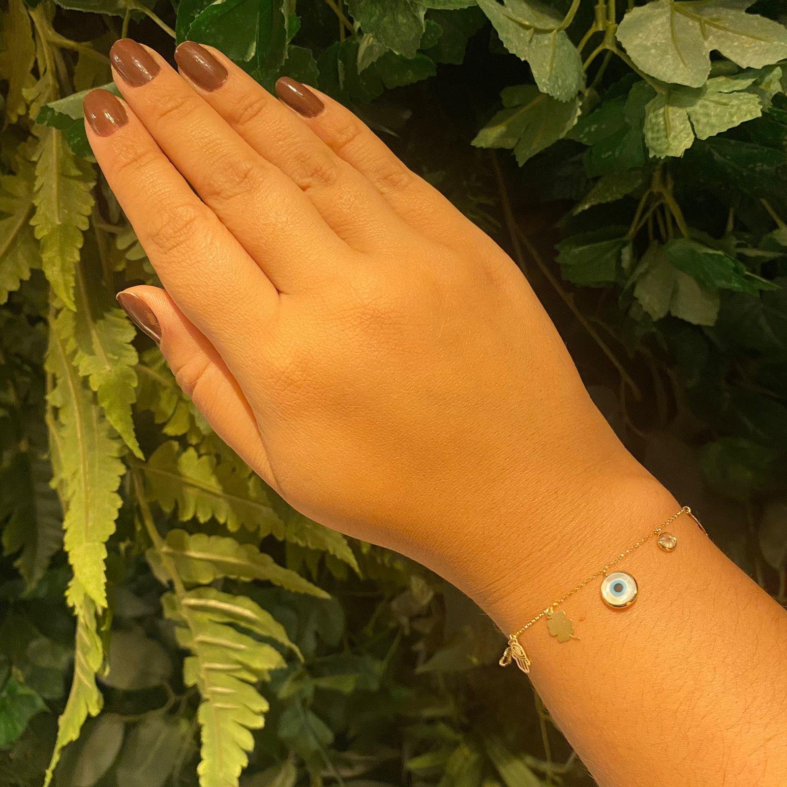 PULSEIRA OLHO TREVO FIGA FERRADURA - OA