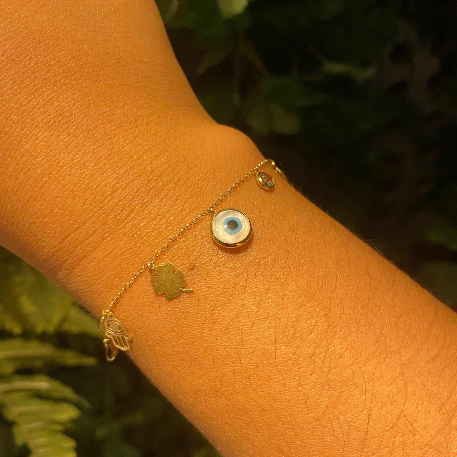 PULSEIRA OLHO TREVO FIGA FERRADURA - OA