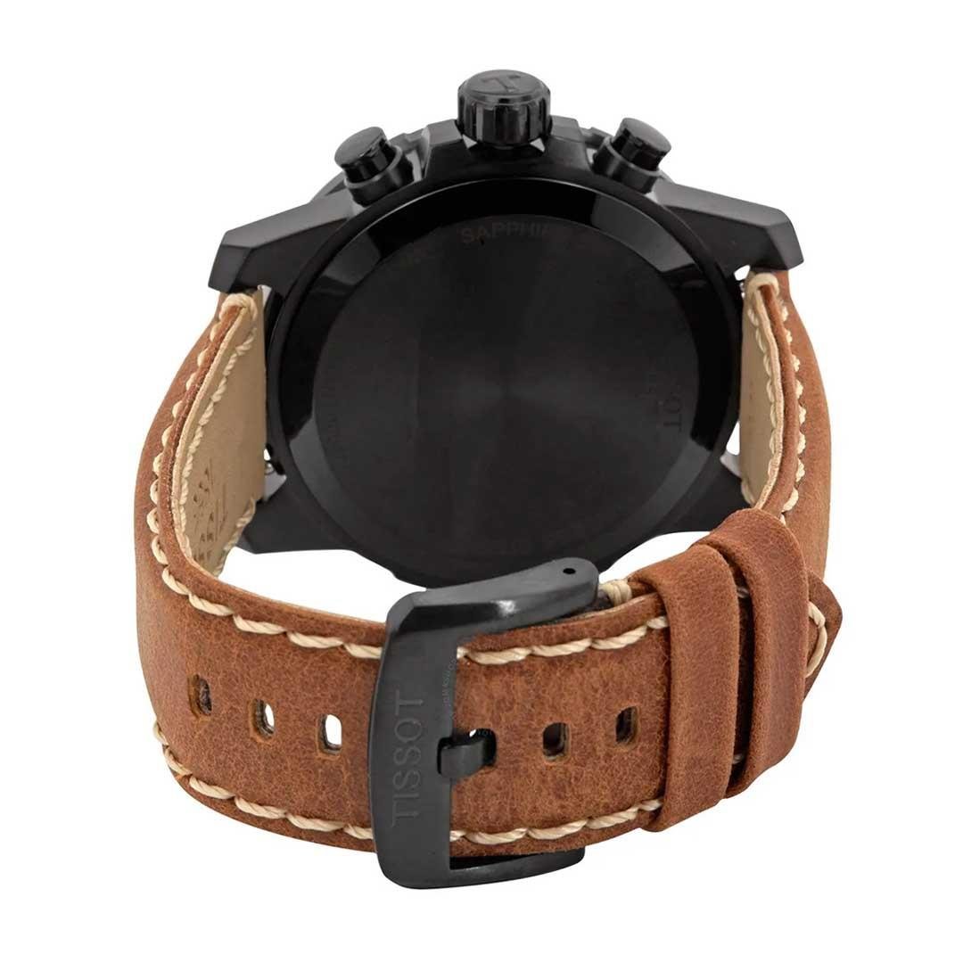 RELOGIO TISSOT SUPERSPORT CHRONO - PRETO - COURO MARROM