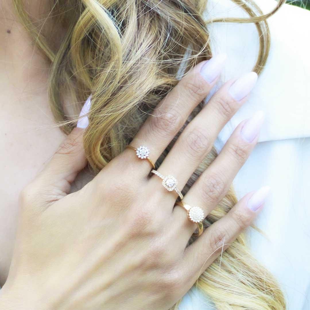 ANEL SOLITÁRIO - PASSION SQUARE - 30PTS - OA