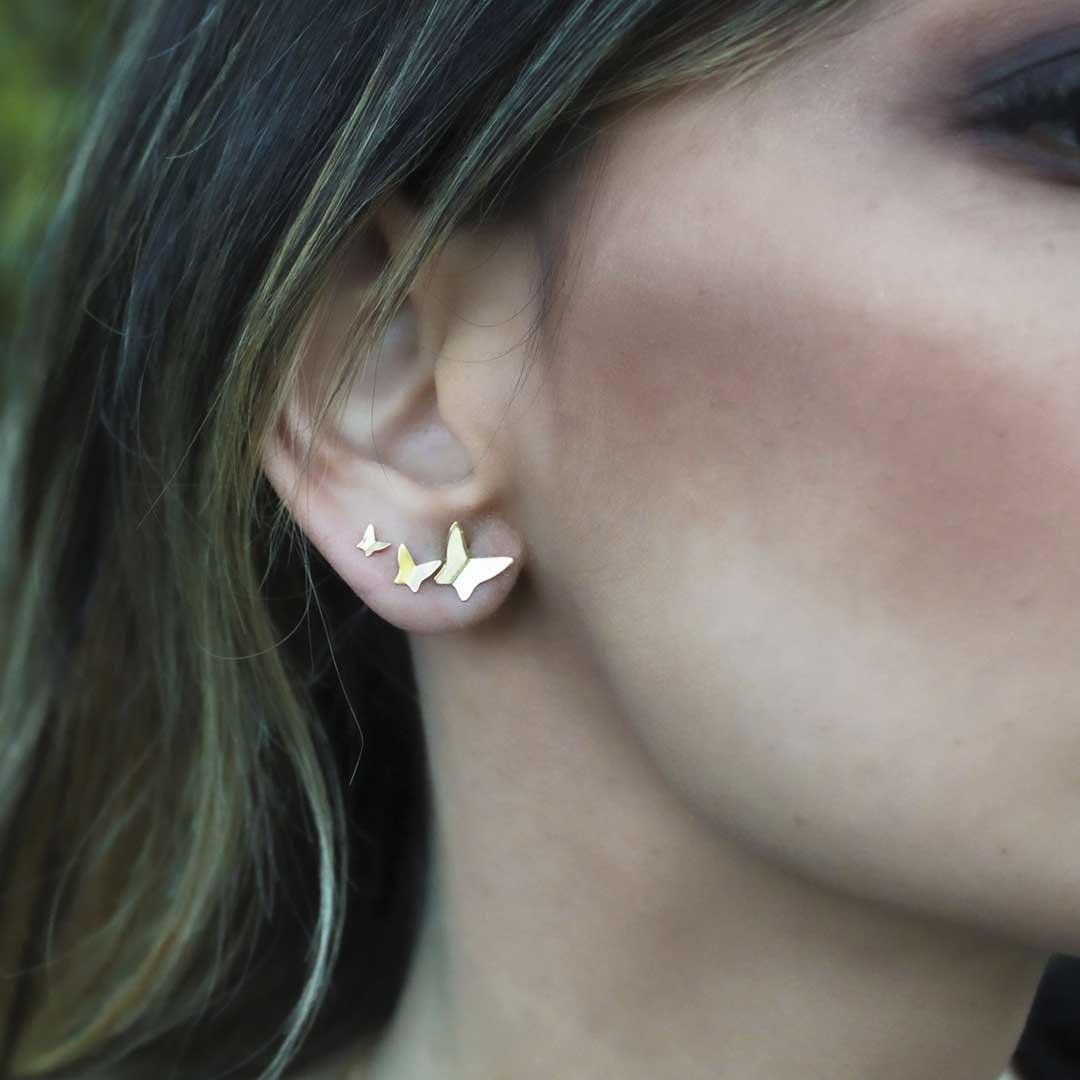 BRINCO BORBOLETA ORIGAMI - 5MM - M - OA