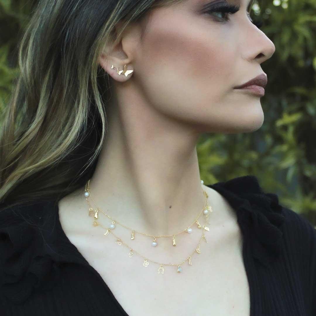 BRINCO BORBOLETA ORIGAMI - 5MM - M - OA