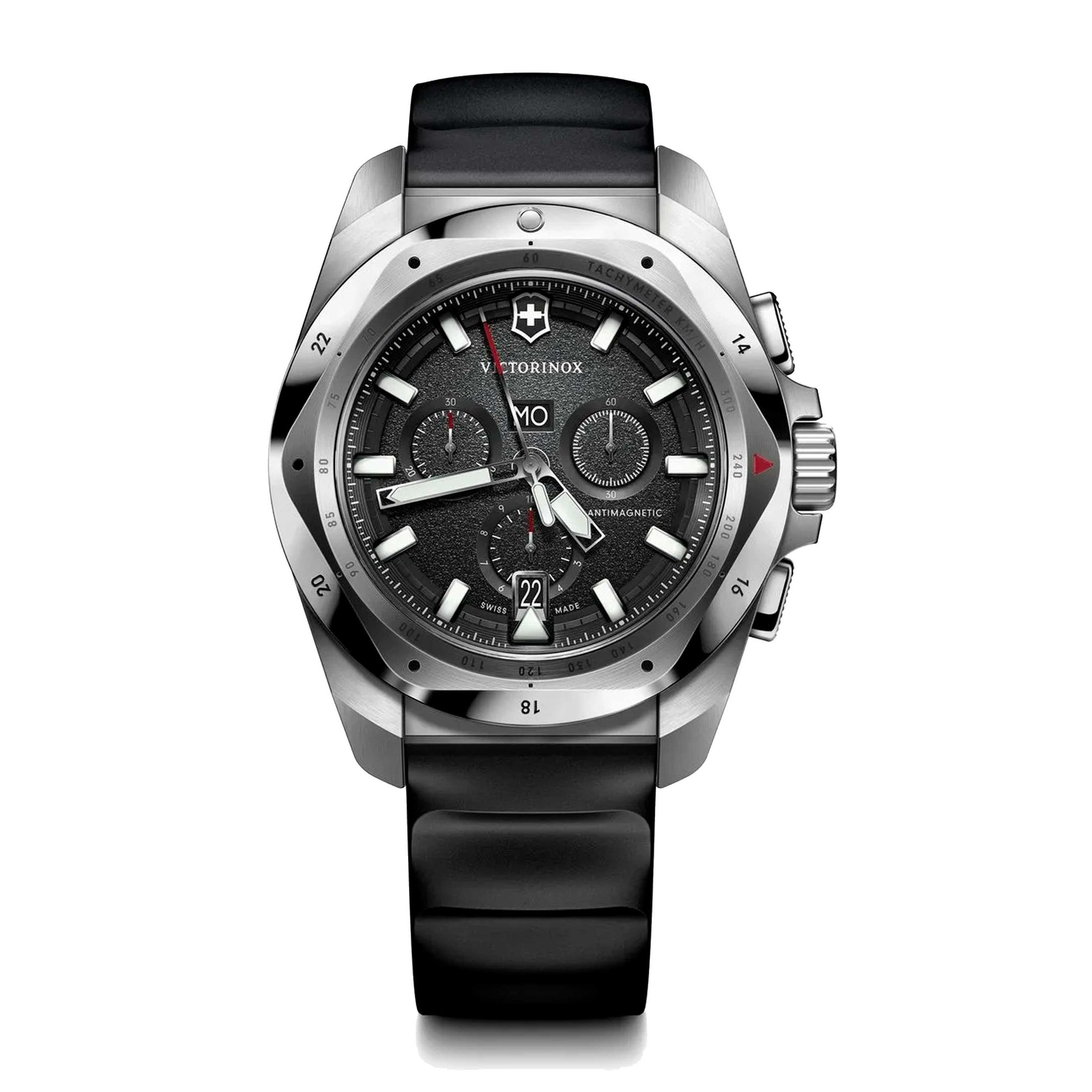 RELOGIO VICTORINOX - I.N.O.X - QUARTZO - BORRACHA - PRETO