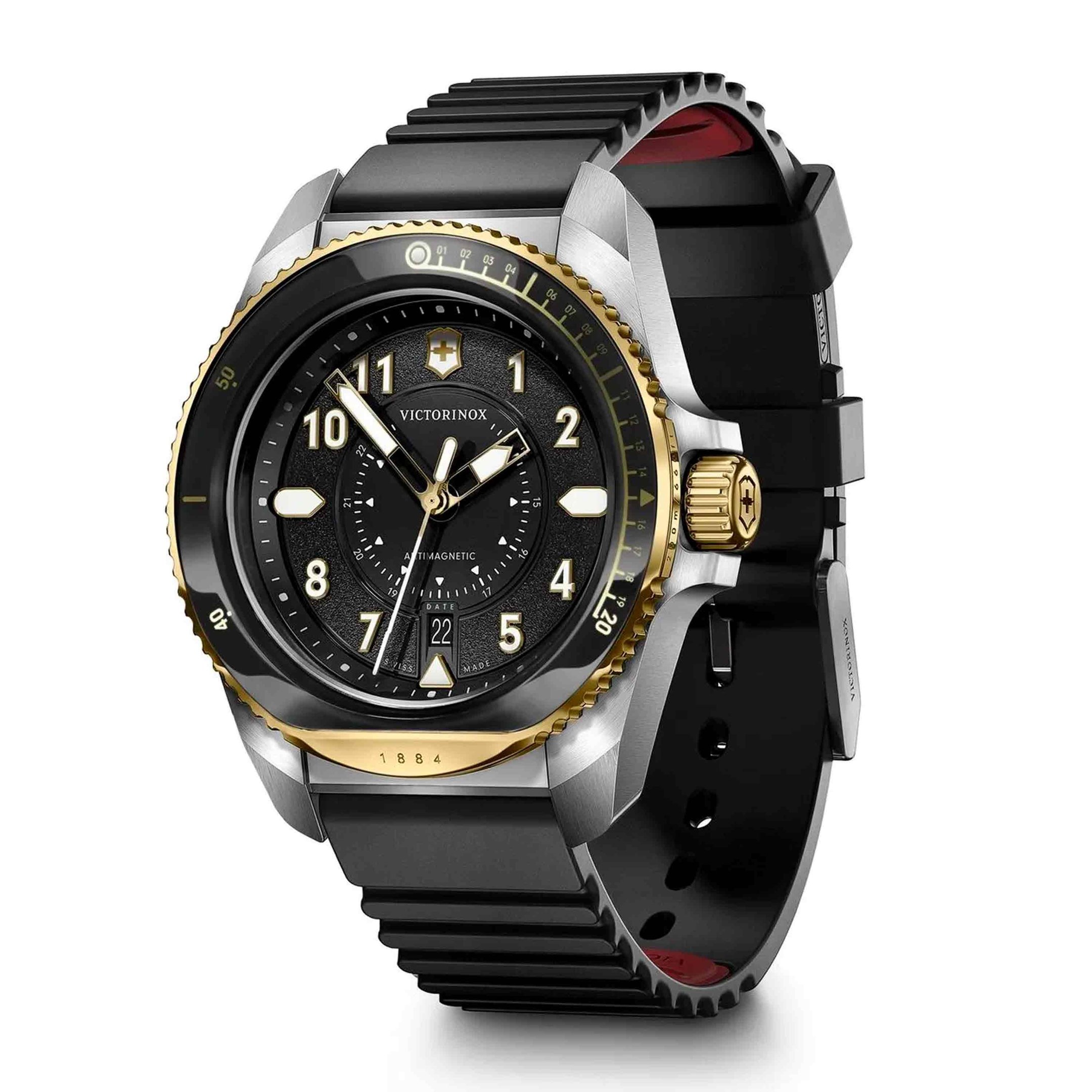 RELOGIO VICTORINOX - JOURNEY 1884 - QUARTZO - BORRACHA - PRETO