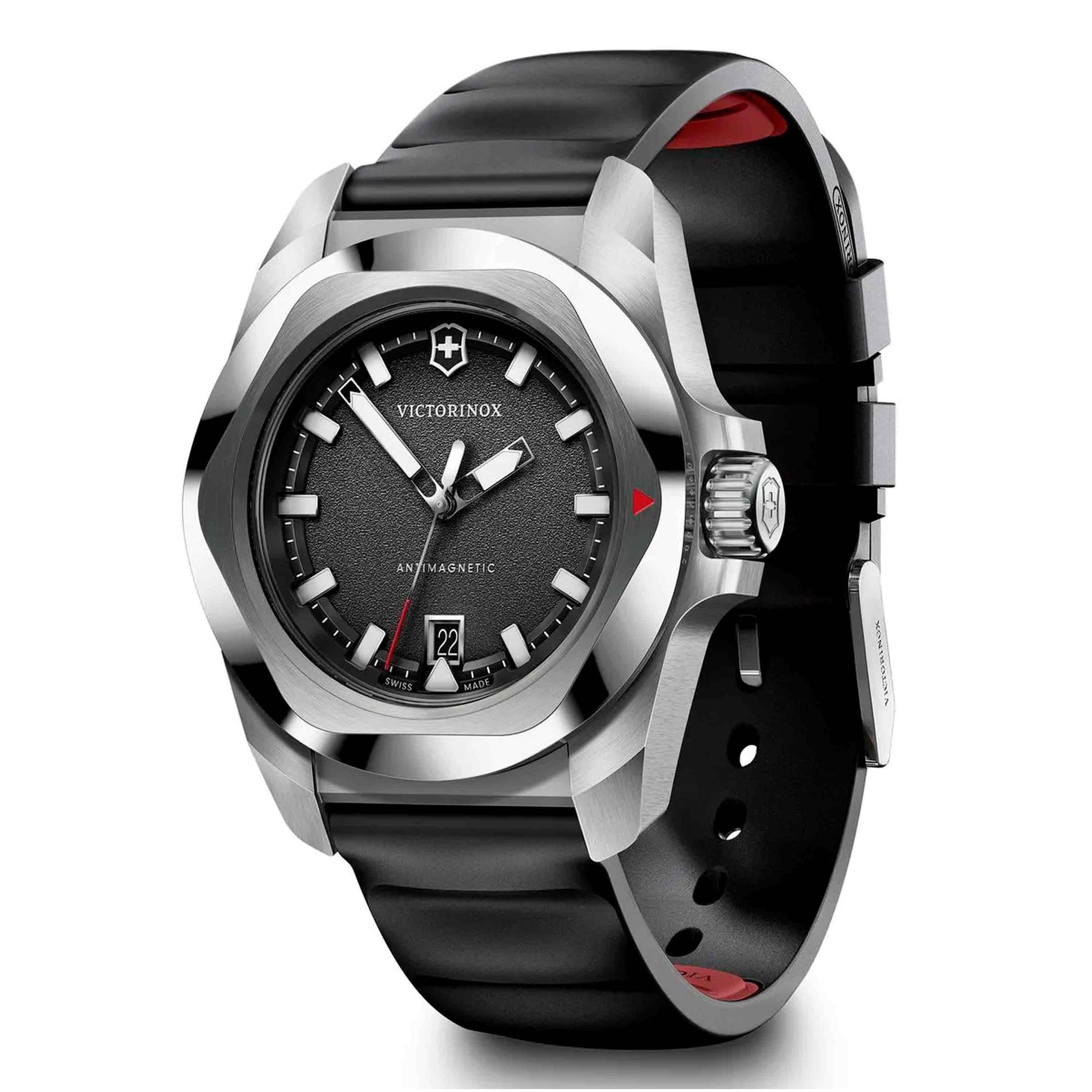 RELOGIO VICTORINOX - I.N.O.X - V - QUARTZO - BORRACHA - BRANCO